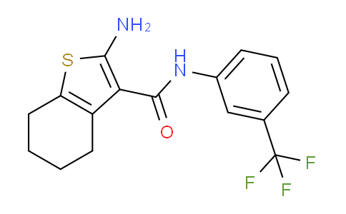 CAS No. 83836-33-3, 2-Amino-N-(3-(trifluoromethyl)phenyl)-4,5,6,7-tetrahydrobenzo[b]thiophene-3-carboxamide