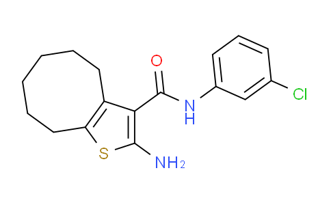 MC672293 | 777876-93-4 | 2-Amino-N-(3-chlorophenyl)-4,5,6,7,8,9-hexahydrocycloocta[b]thiophene-3-carboxamide