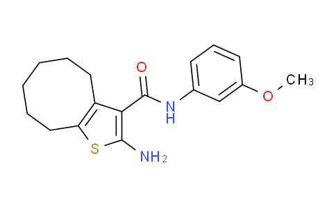725687-83-2 | 2-Amino-N-(3-methoxyphenyl)-4,5,6,7,8,9-hexahydrocycloocta[b]thiophene-3-carboxamide