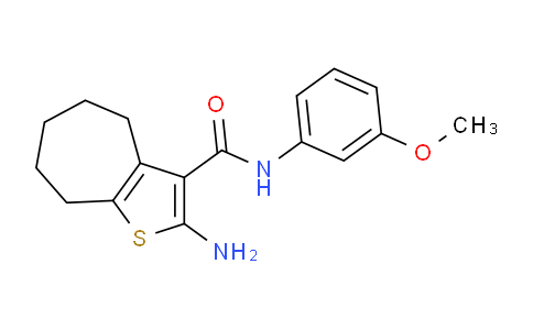 CAS No. 725222-05-9, 2-Amino-N-(3-methoxyphenyl)-5,6,7,8-tetrahydro-4H-cyclohepta[b]thiophene-3-carboxamide