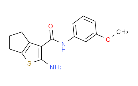 CAS No. 727656-12-4, 2-Amino-N-(3-methoxyphenyl)-5,6-dihydro-4H-cyclopenta[b]thiophene-3-carboxamide