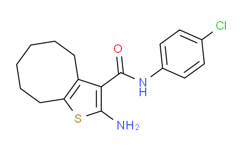 CAS No. 669740-02-7, 2-Amino-N-(4-chlorophenyl)-4,5,6,7,8,9-hexahydrocycloocta[b]thiophene-3-carboxamide
