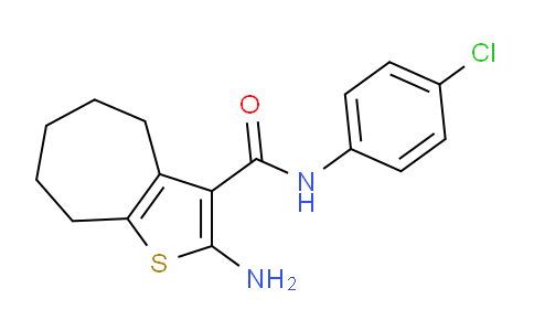 CAS No. 438616-84-3, 2-Amino-N-(4-chlorophenyl)-5,6,7,8-tetrahydro-4H-cyclohepta[b]thiophene-3-carboxamide