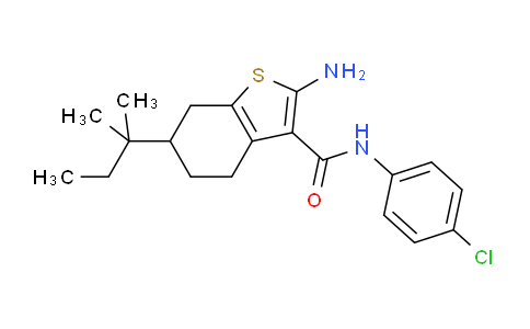 CAS No. 725227-04-3, 2-Amino-N-(4-chlorophenyl)-6-(tert-pentyl)-4,5,6,7-tetrahydrobenzo[b]thiophene-3-carboxamide