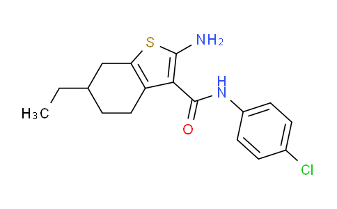 CAS No. 669738-72-1, 2-Amino-N-(4-chlorophenyl)-6-ethyl-4,5,6,7-tetrahydrobenzo[b]thiophene-3-carboxamide