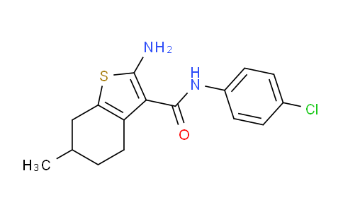 CAS No. 312948-96-2, 2-Amino-N-(4-chlorophenyl)-6-methyl-4,5,6,7-tetrahydrobenzo[b]thiophene-3-carboxamide