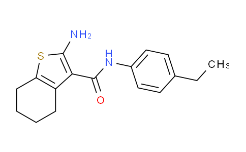 CAS No. 932841-61-7, 2-Amino-N-(4-ethylphenyl)-4,5,6,7-tetrahydrobenzo[b]thiophene-3-carboxamide