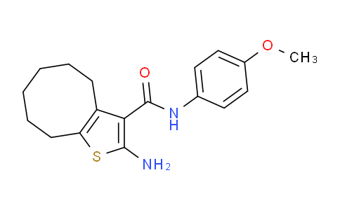 CAS No. 774575-35-8, 2-Amino-N-(4-methoxyphenyl)-4,5,6,7,8,9-hexahydrocycloocta[b]thiophene-3-carboxamide