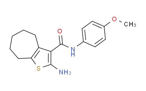 CAS No. 419546-08-0, 2-Amino-N-(4-methoxyphenyl)-5,6,7,8-tetrahydro-4H-cyclohepta[b]thiophene-3-carboxamide
