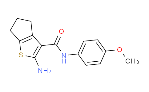 CAS No. 321529-87-7, 2-Amino-N-(4-methoxyphenyl)-5,6-dihydro-4H-cyclopenta[b]thiophene-3-carboxamide