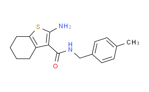 CAS No. 725226-63-1, 2-Amino-N-(4-methylbenzyl)-4,5,6,7-tetrahydrobenzo[b]thiophene-3-carboxamide