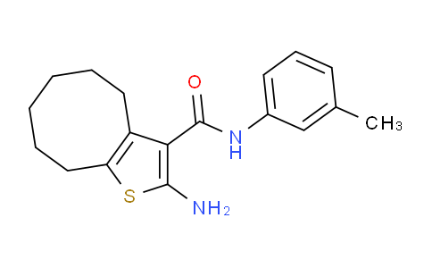 CAS No. 669737-30-8, 2-Amino-N-(m-tolyl)-4,5,6,7,8,9-hexahydrocycloocta[b]thiophene-3-carboxamide