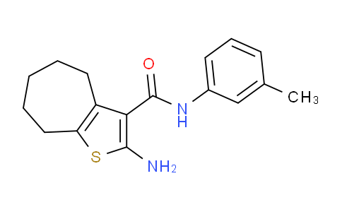 CAS No. 489434-80-2, 2-Amino-N-(m-tolyl)-5,6,7,8-tetrahydro-4H-cyclohepta[b]thiophene-3-carboxamide
