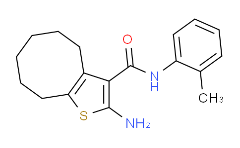 CAS No. 667436-79-5, 2-Amino-N-(o-tolyl)-4,5,6,7,8,9-hexahydrocycloocta[b]thiophene-3-carboxamide