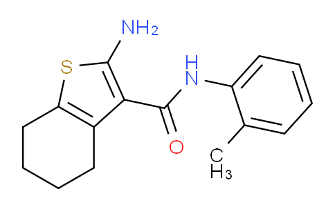 MC672322 | 62349-29-5 | 2-Amino-N-(o-tolyl)-4,5,6,7-tetrahydrobenzo[b]thiophene-3-carboxamide