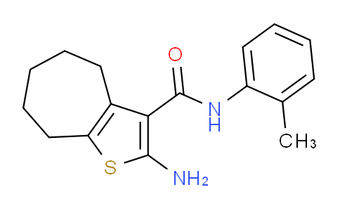 CAS No. 309721-14-0, 2-Amino-N-(o-tolyl)-5,6,7,8-tetrahydro-4H-cyclohepta[b]thiophene-3-carboxamide