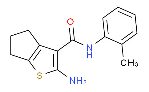 MC672324 | 126718-66-9 | 2-Amino-N-(o-tolyl)-5,6-dihydro-4H-cyclopenta[b]thiophene-3-carboxamide