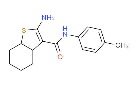 CAS No. 1210816-27-5, 2-Amino-N-(p-tolyl)-3a,4,5,6,7,7a-hexahydrobenzo[b]thiophene-3-carboxamide