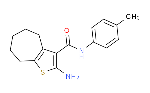 CAS No. 332027-70-0, 2-Amino-N-(p-tolyl)-5,6,7,8-tetrahydro-4H-cyclohepta[b]thiophene-3-carboxamide