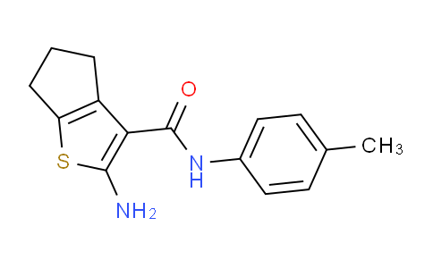CAS No. 329066-87-7, 2-Amino-N-(p-tolyl)-5,6-dihydro-4H-cyclopenta[b]thiophene-3-carboxamide