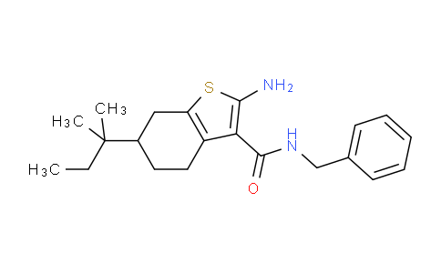 CAS No. 667436-10-4, 2-Amino-N-benzyl-6-(tert-pentyl)-4,5,6,7-tetrahydrobenzo[b]thiophene-3-carboxamide