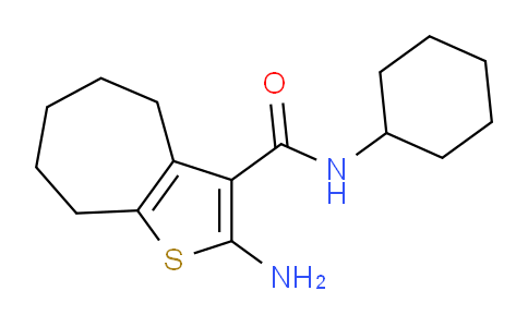 CAS No. 438236-24-9, 2-Amino-N-cyclohexyl-5,6,7,8-tetrahydro-4H-cyclohepta[b]thiophene-3-carboxamide