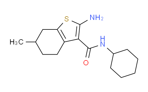CAS No. 438236-30-7, 2-Amino-N-cyclohexyl-6-methyl-4,5,6,7-tetrahydrobenzo[b]thiophene-3-carboxamide