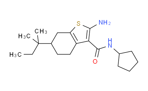 MC672348 | 590360-07-9 | 2-Amino-N-cyclopentyl-6-(tert-pentyl)-4,5,6,7-tetrahydrobenzo[b]thiophene-3-carboxamide