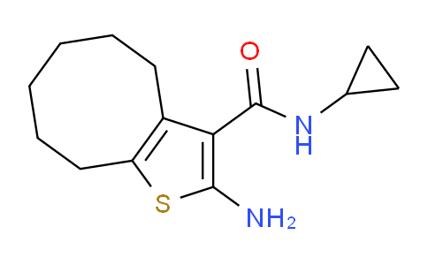 CAS No. 590357-09-8, 2-Amino-N-cyclopropyl-4,5,6,7,8,9-hexahydrocycloocta[b]thiophene-3-carboxamide
