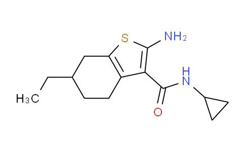 CAS No. 590352-47-9, 2-Amino-N-cyclopropyl-6-ethyl-4,5,6,7-tetrahydrobenzo[b]thiophene-3-carboxamide