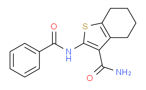 CAS No. 19819-17-1, 2-Benzamido-4,5,6,7-tetrahydrobenzo[b]thiophene-3-carboxamide