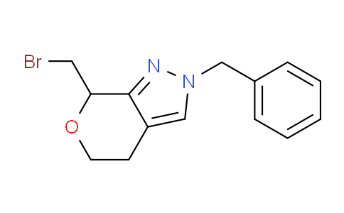 CAS No. 1422344-46-4, 2-Benzyl-7-(bromomethyl)-2,4,5,7-tetrahydropyrano[3,4-c]pyrazole