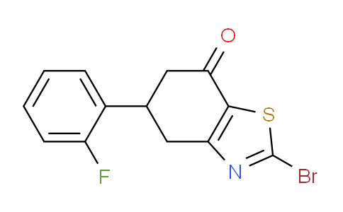 CAS No. 1387557-07-4, 2-Bromo-5-(2-fluorophenyl)-5,6-dihydrobenzo[d]thiazol-7(4H)-one