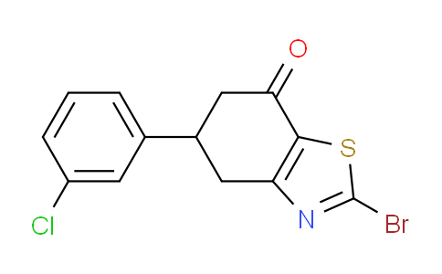 CAS No. 1387574-04-0, 2-Bromo-5-(3-chlorophenyl)-5,6-dihydrobenzo[d]thiazol-7(4H)-one