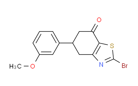 CAS No. 1387575-90-7, 2-Bromo-5-(3-methoxyphenyl)-5,6-dihydrobenzo[d]thiazol-7(4H)-one