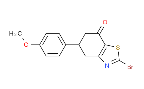 CAS No. 1387557-09-6, 2-Bromo-5-(4-methoxyphenyl)-5,6-dihydrobenzo[d]thiazol-7(4H)-one