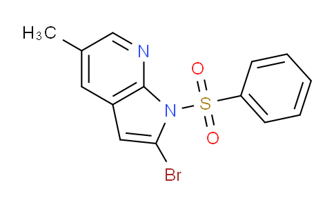 CAS No. 1227268-83-8, 2-Bromo-5-methyl-1-(phenylsulfonyl)-1H-pyrrolo[2,3-b]pyridine