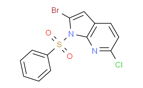 CAS No. 1227268-66-7, 2-Bromo-6-chloro-1-(phenylsulfonyl)-1H-pyrrolo[2,3-b]pyridine