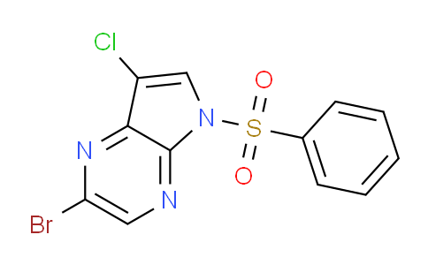 CAS No. 1956334-99-8, 2-Bromo-7-chloro-5-(phenylsulfonyl)-5H-pyrrolo[2,3-b]pyrazine