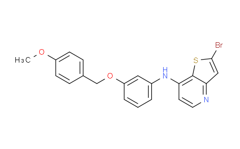 CAS No. 1228102-89-3, 2-Bromo-N-(3-((4-methoxybenzyl)oxy)phenyl)thieno[3,2-b]pyridin-7-amine