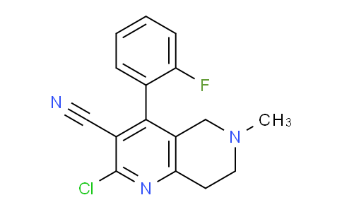 CAS No. 1707727-98-7, 2-Chloro-4-(2-fluorophenyl)-6-methyl-5,6,7,8-tetrahydro-1,6-naphthyridine-3-carbonitrile