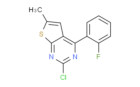 CAS No. 99499-25-9, 2-Chloro-4-(2-fluorophenyl)-6-methylthieno[2,3-d]pyrimidine