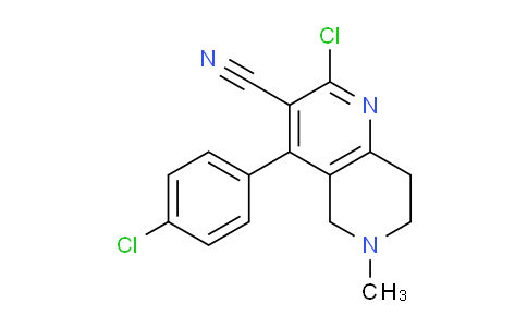 CAS No. 1774903-32-0, 2-Chloro-4-(4-chlorophenyl)-6-methyl-5,6,7,8-tetrahydro-1,6-naphthyridine-3-carbonitrile