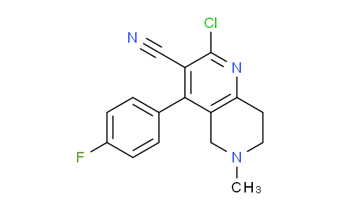 CAS No. 1708079-60-0, 2-Chloro-4-(4-fluorophenyl)-6-methyl-5,6,7,8-tetrahydro-1,6-naphthyridine-3-carbonitrile