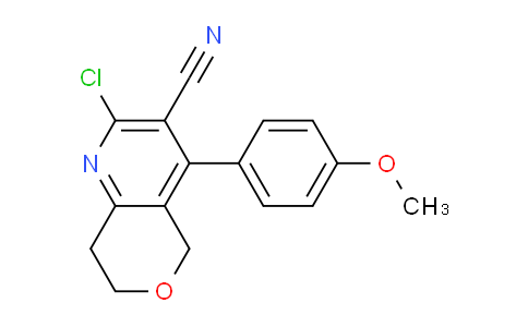CAS No. 1779124-81-0, 2-Chloro-4-(4-methoxyphenyl)-7,8-dihydro-5H-pyrano[4,3-b]pyridine-3-carbonitrile