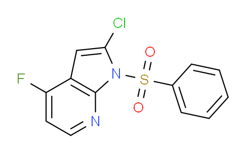 CAS No. 1227270-84-9, 2-Chloro-4-fluoro-1-(phenylsulfonyl)-1H-pyrrolo[2,3-b]pyridine