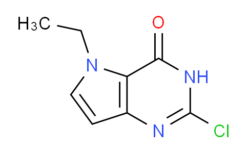 CAS No. 129872-85-1, 2-Chloro-5-ethyl-3H-pyrrolo[3,2-d]pyrimidin-4(5H)-one