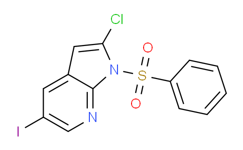 CAS No. 1305324-68-8, 2-Chloro-5-iodo-1-(phenylsulfonyl)-1H-pyrrolo[2,3-b]pyridine