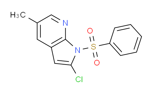 CAS No. 1227267-19-7, 2-Chloro-5-methyl-1-(phenylsulfonyl)-1H-pyrrolo[2,3-b]pyridine