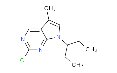CAS No. 959796-59-9, 2-Chloro-5-methyl-7-(pentan-3-yl)-7H-pyrrolo[2,3-d]pyrimidine